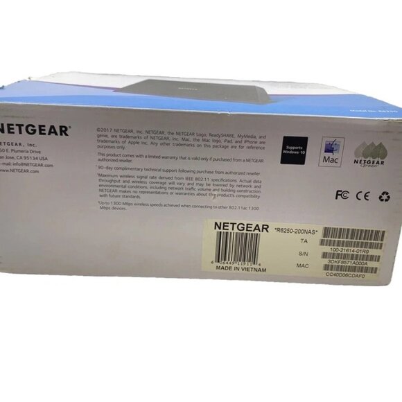 Netgear AC1600 Smart WiFi Router Dual Band R6250-200NAS 300+1300 MPS - OPEN BOX - Picture 5 of 13